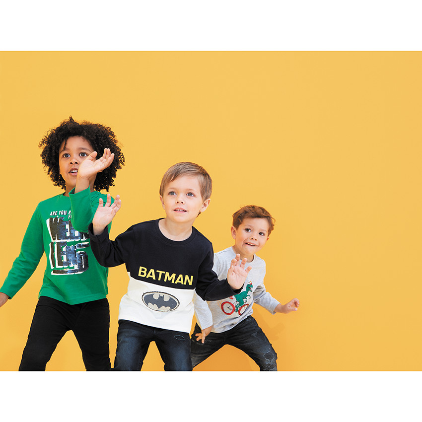 Μακρυμάνικη ζέρσεϊ μπλούζα με τυπωμένο δεινόσαρυο 