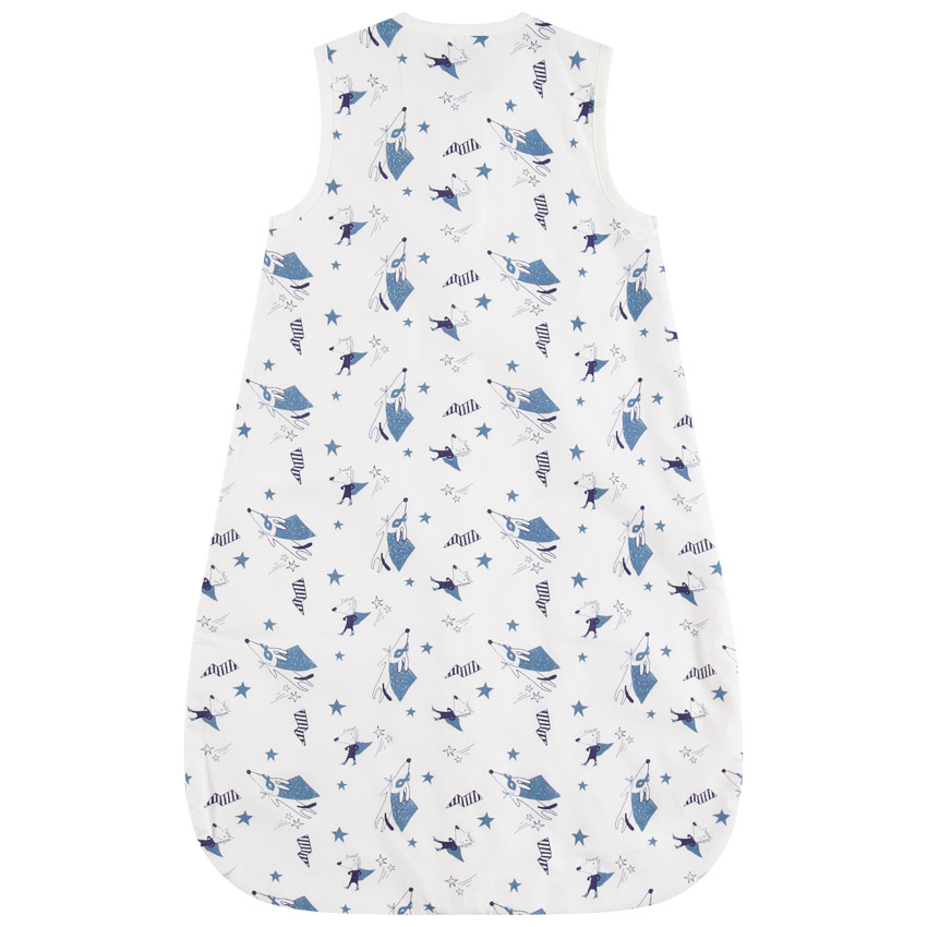 Αμάνικος βαμβακερός υπνόσακος με τυπωμένες αλεπούδες σε όλη την επιφάνεια 