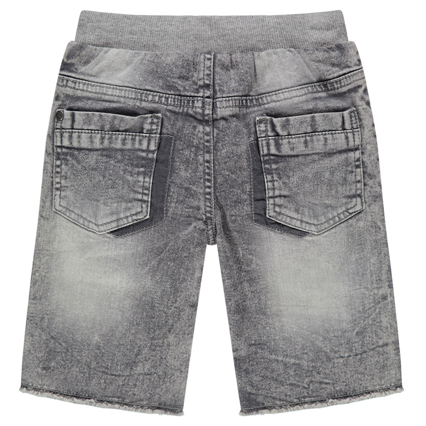 Τζιν βερμούδα με φθαρμένη όψη και μπαλώματα 