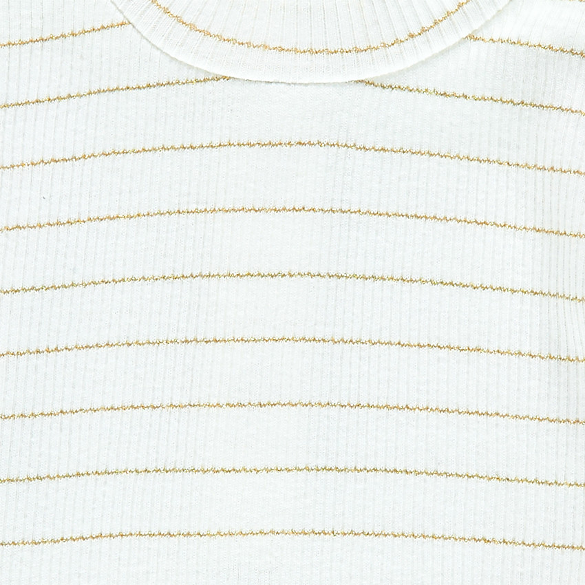 Ριγέ ζιβάγκο σε ριμπ ύφανση με όρθιο λαιμό 