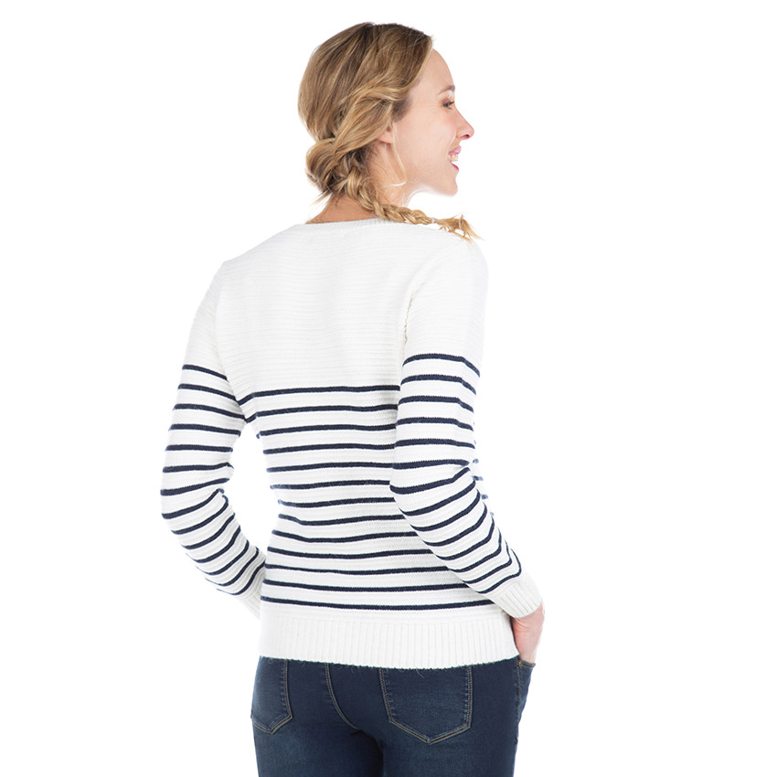 Πλεκτή μαρινιέρα εγκυμοσύνης με ζακάρ ρίγες 