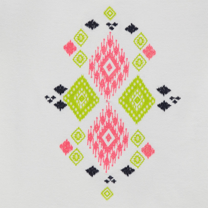 Μακρυμάνικη μπλούζα μπαλούν με τυπωμένο χρωματιστό μοτίβο 