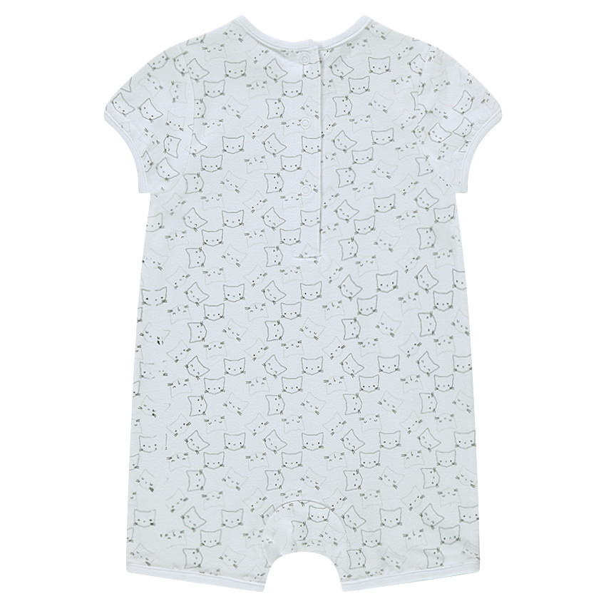 Ολόσωμο φορμάκι με κοντά μπατζάκια και τυπωμένο μήνυμα 