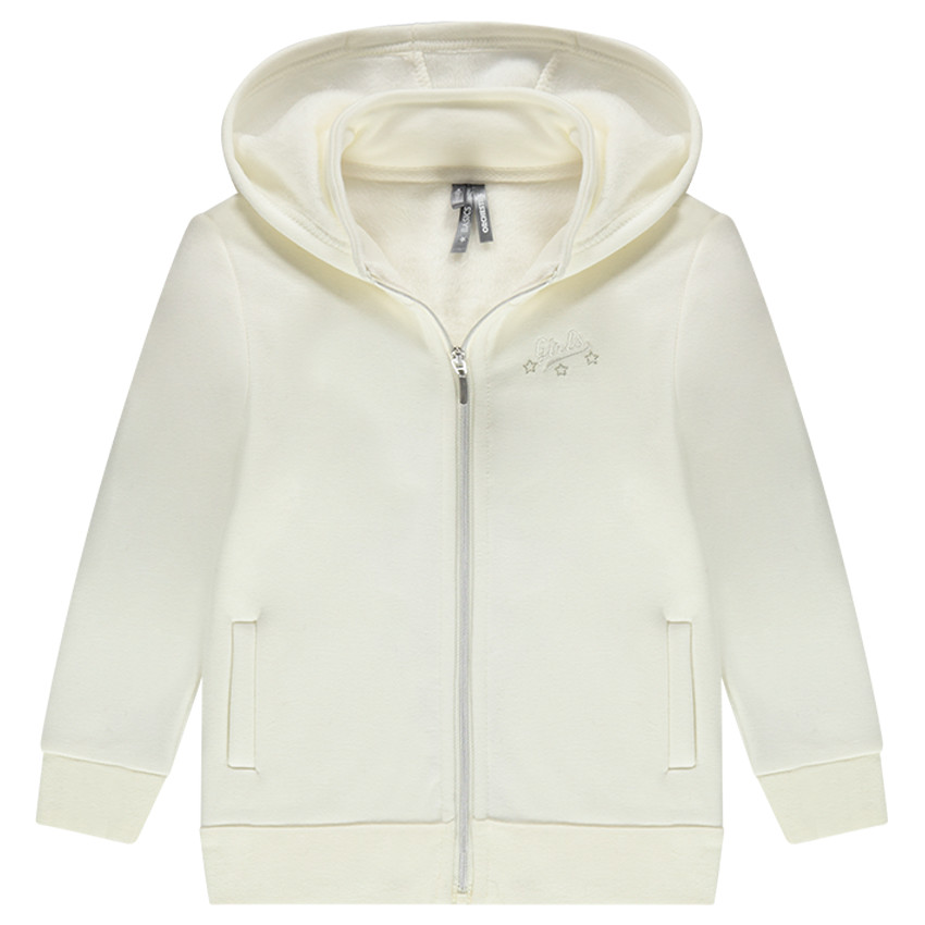 Ζακέτα με κουκούλα από φανέλα με επένδυση φλις  