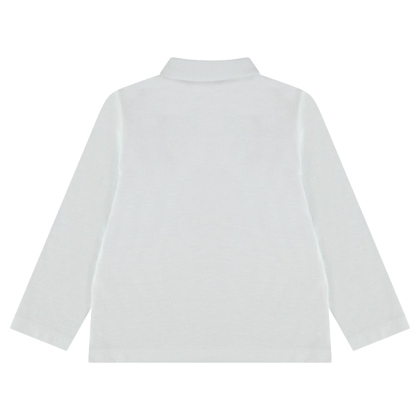 Παιδικά - Μακρυμάνικο πόλο από ζέρσεϊ slub ύφασμα με τυπωμένο λογότυπο 