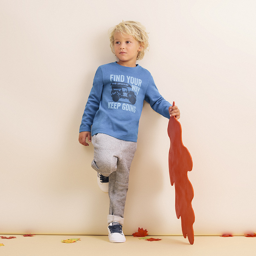 T-shirt manches longues en coton print 4x4 