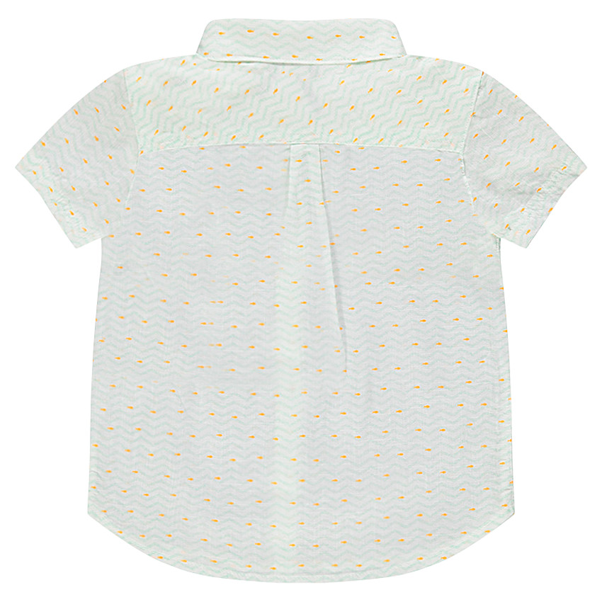 Κοντομάνικο πουκάμισο με εμπριμέ μοτίβο και τσέπη 