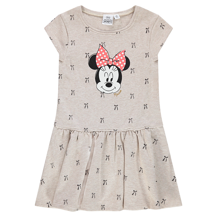 Φόρεμα φανελένιο με σχέδιο με φιόγκους με στάμπα τη Μίνι 