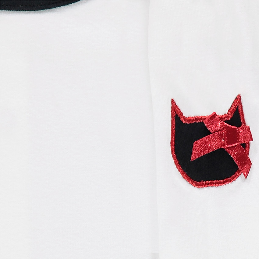 Μακρυμάνικη μπλούζα από ζέρσεϊ με σήμα σε σχήμα γάτας 