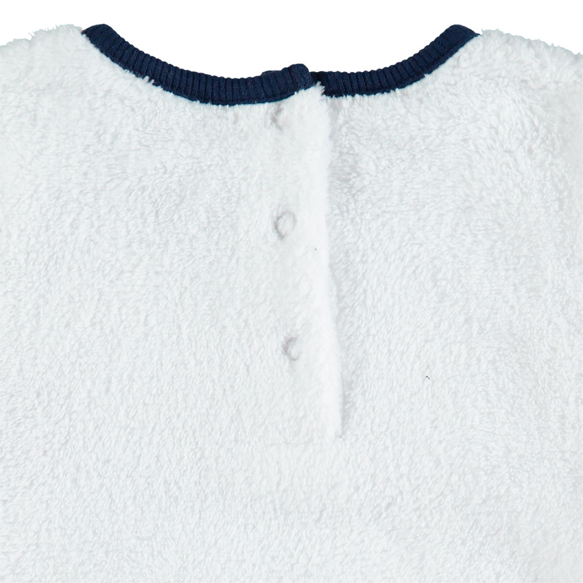 Δίχρωμη βελουτέ πιτζάμα με ζώο και κεντημένα αστέρια  