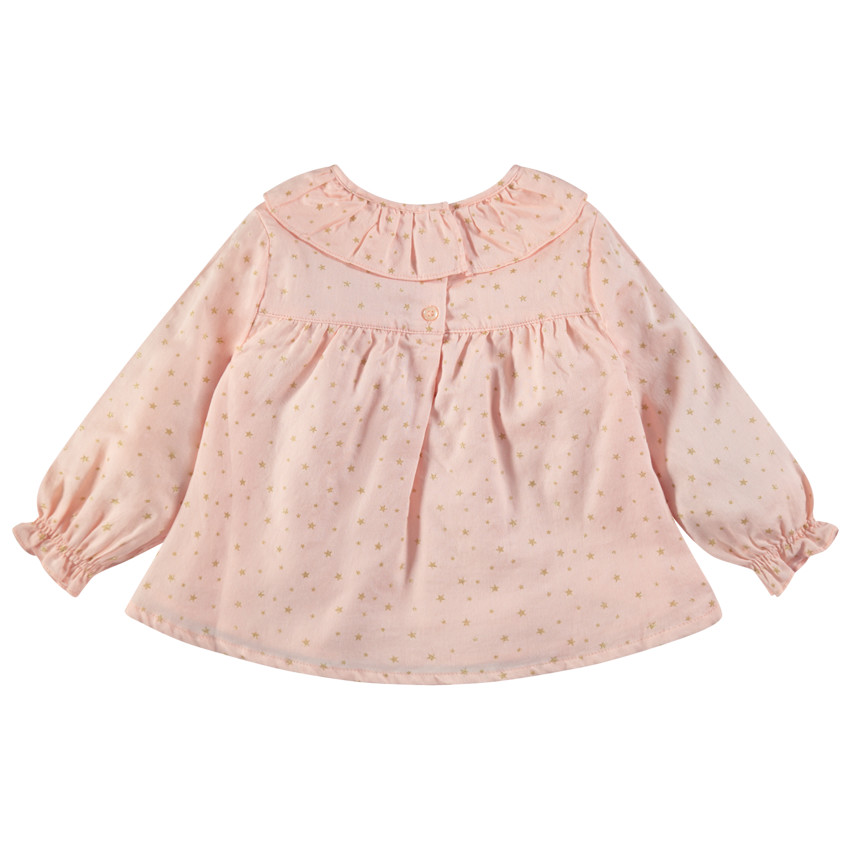 Μακρυμάνικη τουνίκ με χρυσαφί αστέρια τυπωμένα σε όλη την επιφάνεια 