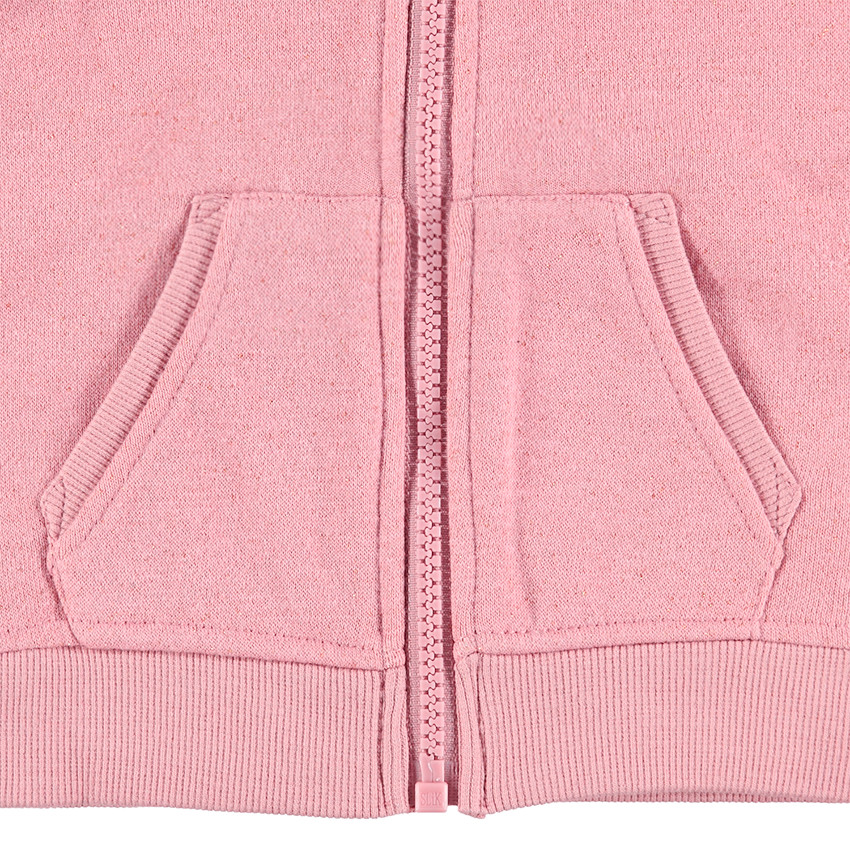 Παιδικά - Ζακέτα με κουκούλα από γκρι μελανζέ φανέλα 