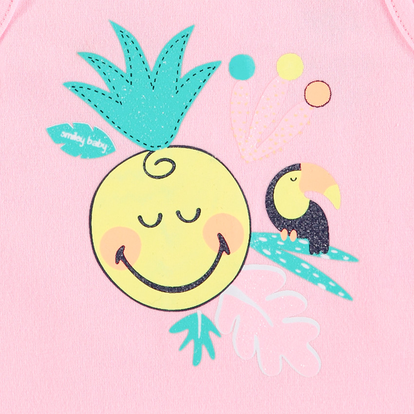 Κοντό ολόσωμο φορμάκι με στάμπα ©Smiley 