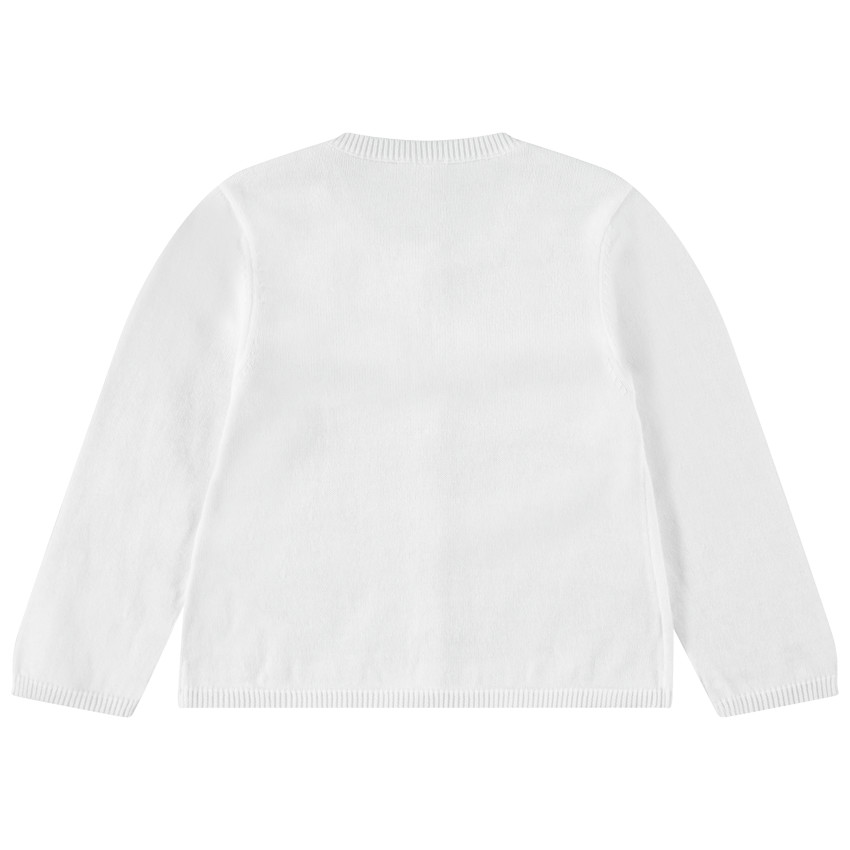 Πλεκτή ζακέτα με πλακέ ασορτί φιόγκους 