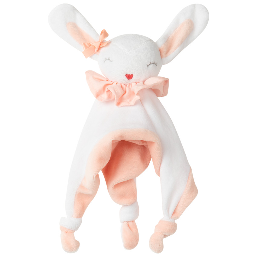 Doudou mouchoir lapin en velours 