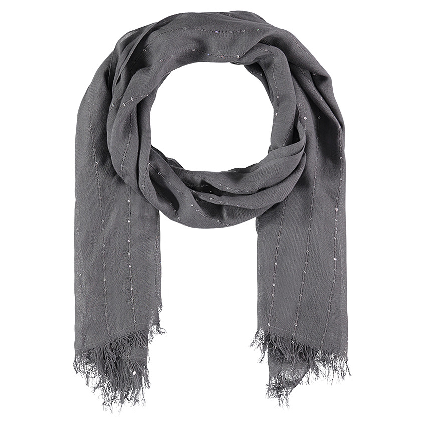 Φουλάρι από βουάλ βισκόζης με ασημί πούλιες 