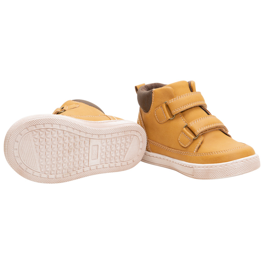 Μποτάκια από συνθετικό δέρμα με διπλό βέλκρο 