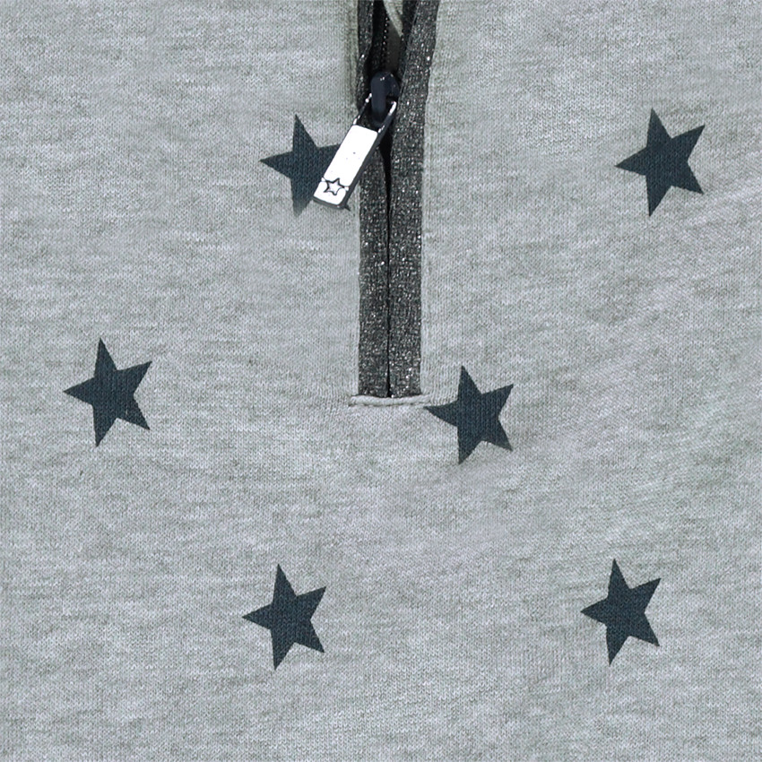 Φούτερ από φανέλα σε σχήμα κάπας με τύπωμα αστέρια 