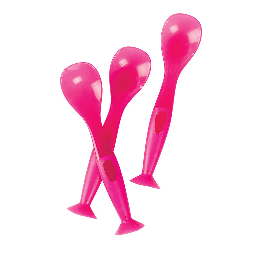 Σετ 3 κουταλάκια ροζ 