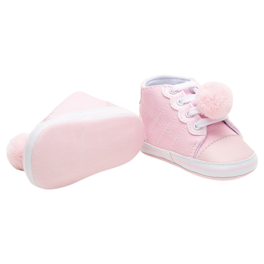 Υφασμάτινα μαλακά αθλητικά με κορδόνια και φουντίτσα 