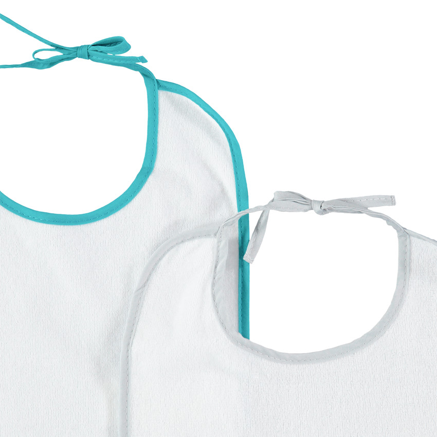 Σετ 5 πετσετέ σαλιάρες με ρέλι σε αντίθεση  