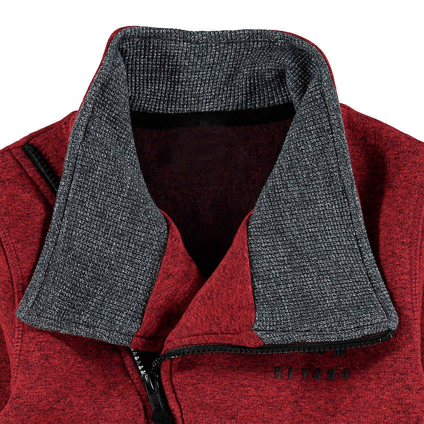 Ζακέτα από φανέλα με λοξό φερμουάρ και τσέπες με φερμουάρ 