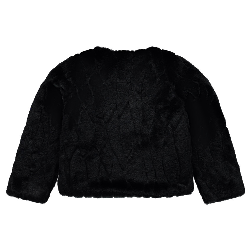 Κοντή ζακέτα από συνθετική γούνα με επένδυση από sherpa 