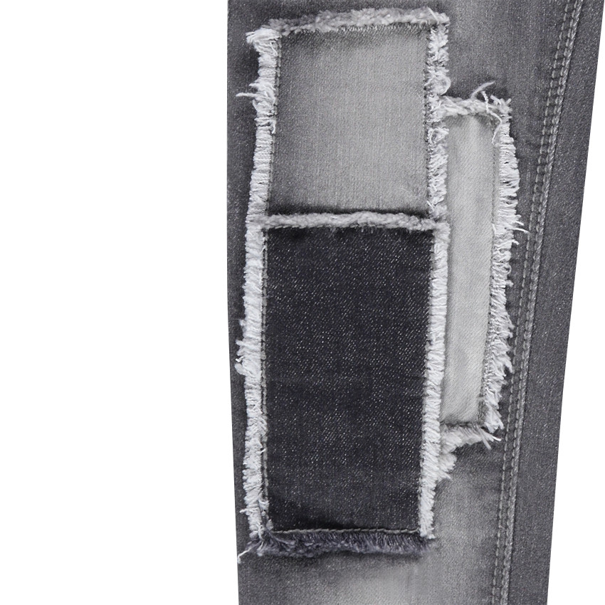  Τζιν με μπαλώματα και κρόσια και εφέ used 