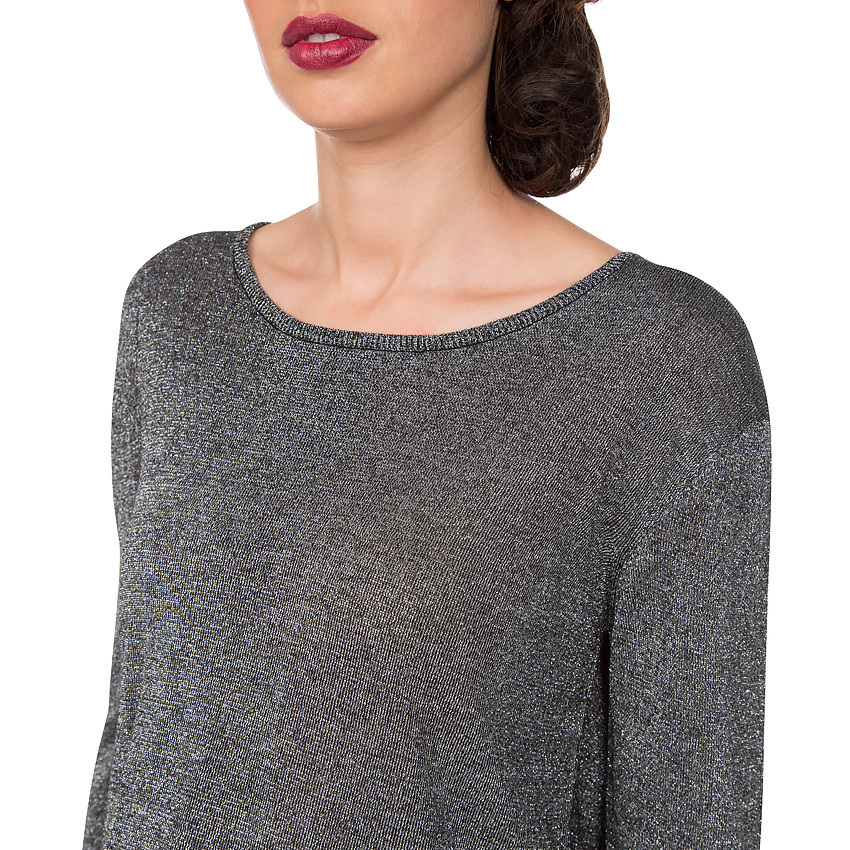 Πλεκτό εγκυμοσύνης από lurex με κρουαζέ πλάτη 