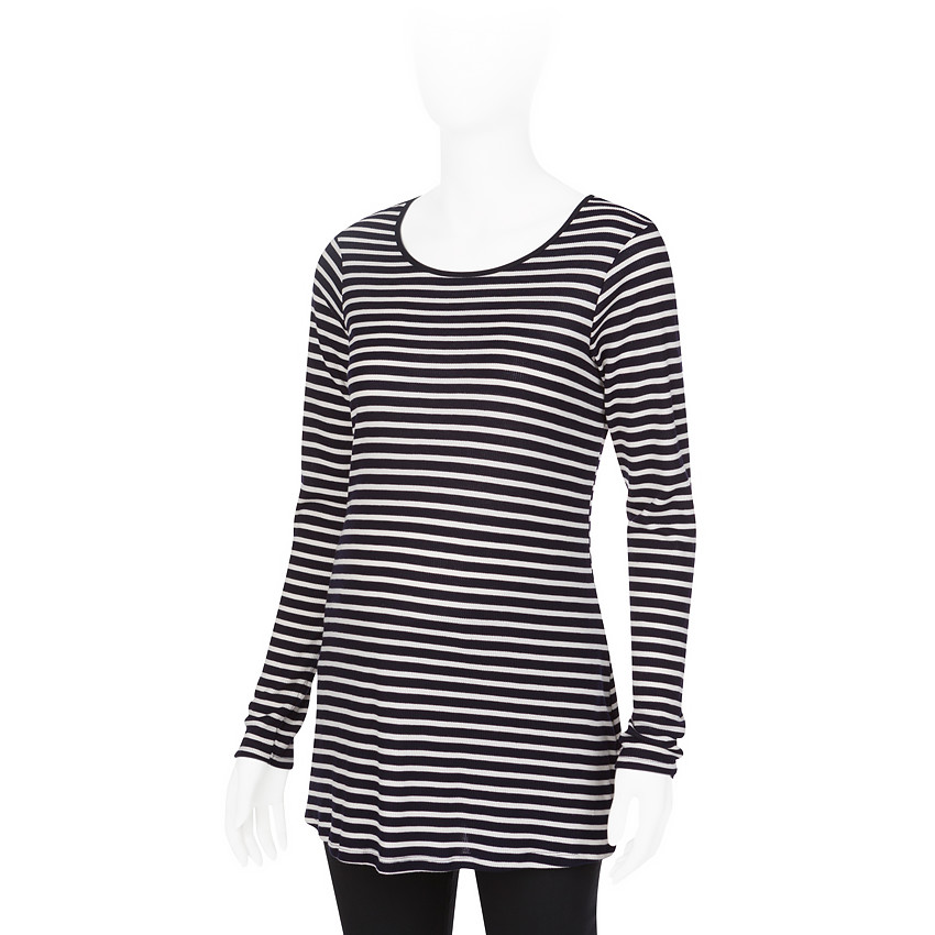 Ριγέ μακρυμάνικη τουνίκ εγκυμοσύνης. 