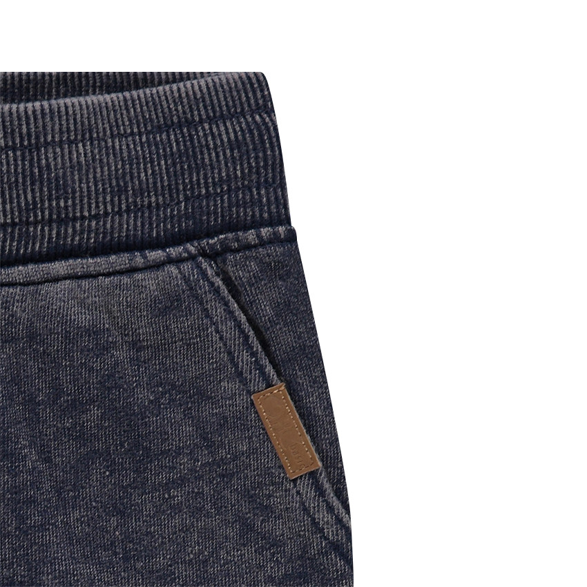 Παντελόνι φόρμας από φανέλα με κηλίδες στην ύφανση και τσέπες 