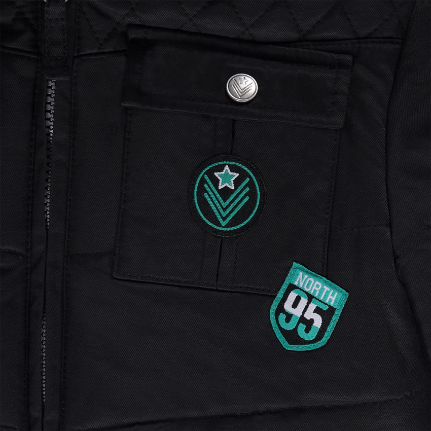 Καπιτονέ μπουφάν με αφαιρούμενη κουκούλα και φλις επένδυση 