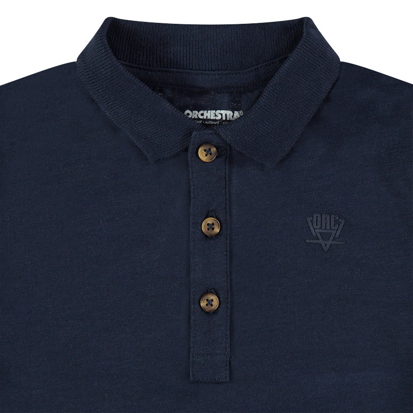 Μακρυμάνικο πόλο από ζέρσεϊ slub ύφασμα με τυπωμένο λογότυπο 