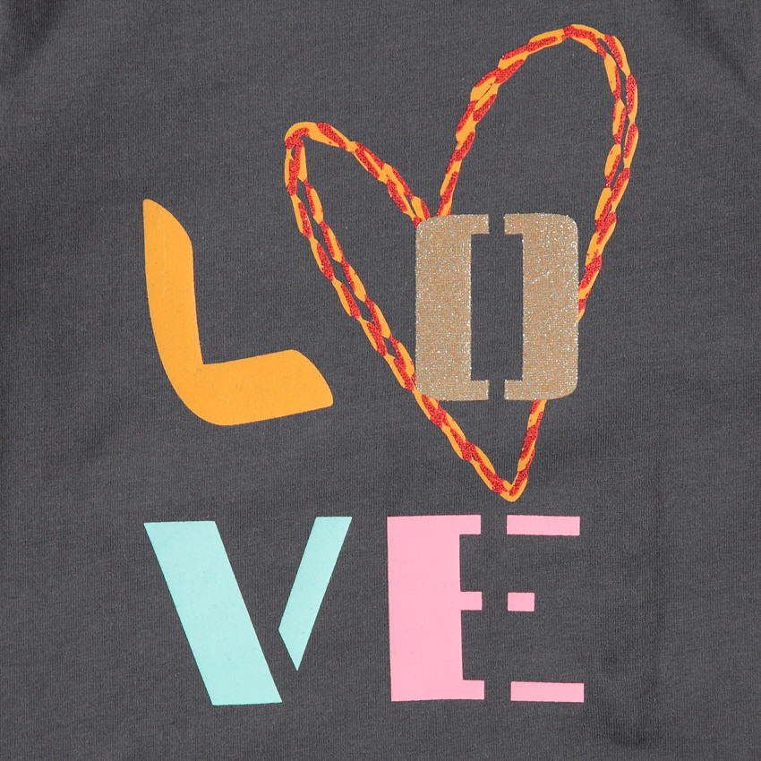 Κοντομάνικη μπλούζα με διακοσμητική στάμπα 