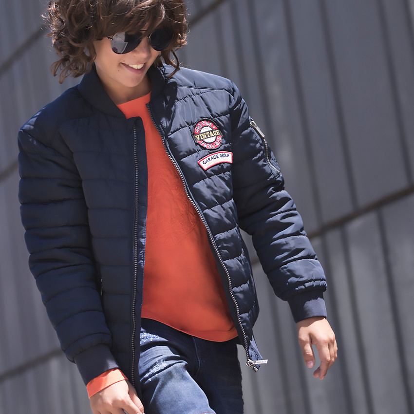 Παιδικά - Μακρυμάνικη μπλούζα από ζέρσεϊ με κεντημένη τίγρη στάμπα 