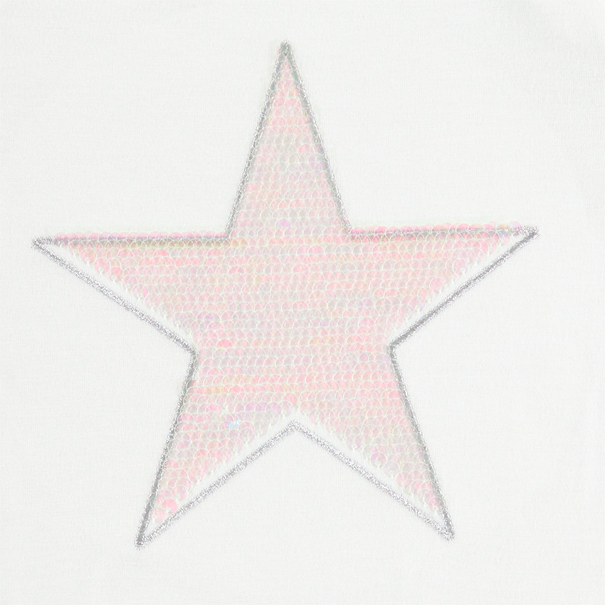 Μακρυμάνικη μπλούζα με βολάν στους ώμους και αστεράκι από πούλιες 