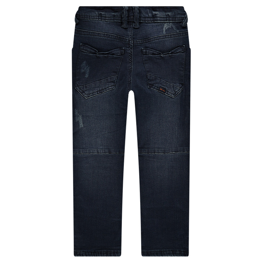 Τζιν σε ίσα γραμμή με used όψη, τσακίσεις και ζέρσεϊ επένδυση 