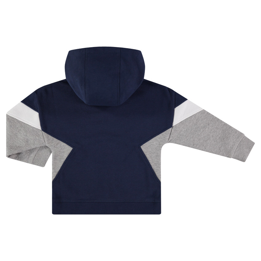 Φούτερ με κουκούλα από τρίχωμη φανέλα με τυπωμένα κείμενα  