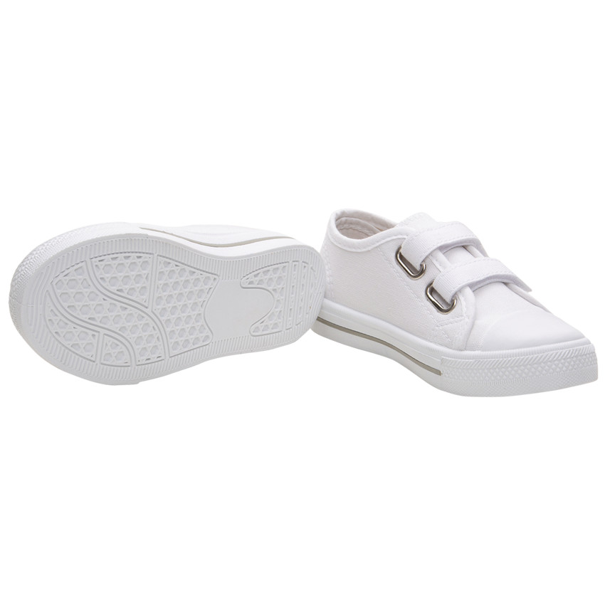 Λευκά αθλητικά παπούτσια με βέλκρο, νούμερα 24 έως 35 