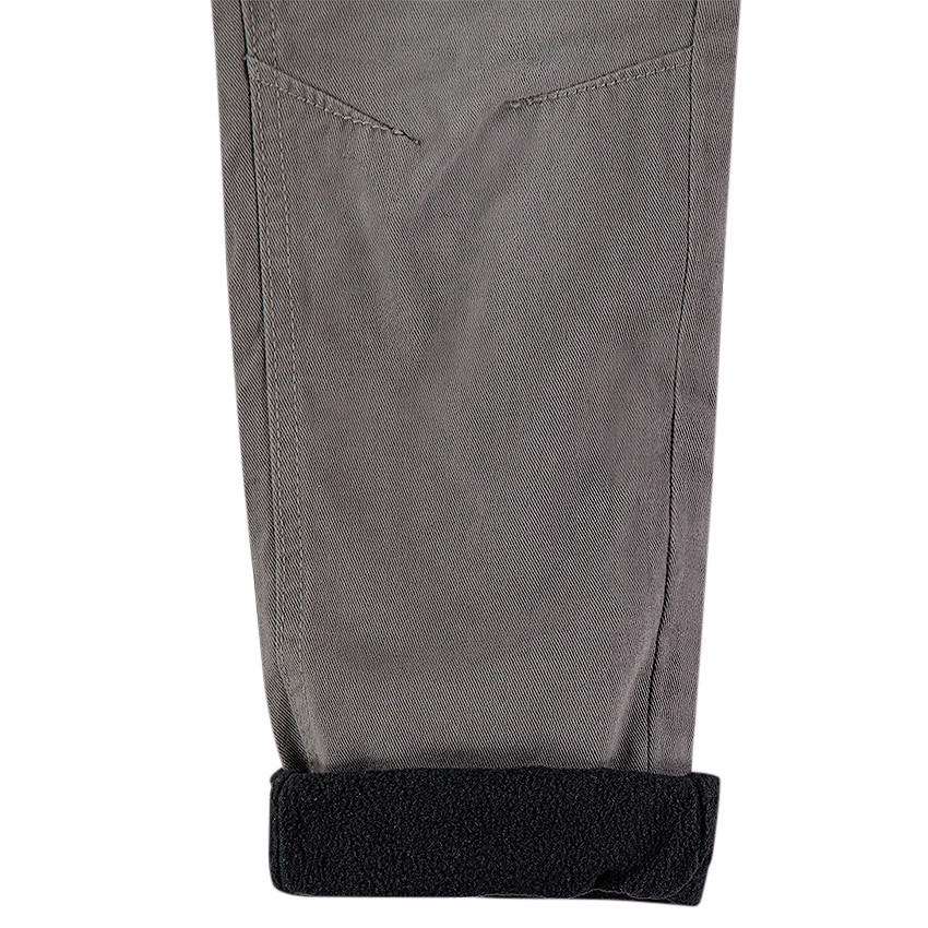 Ίσιο παντελόνι από βαμβακερή ποπλίνα με επένδυση φλις 