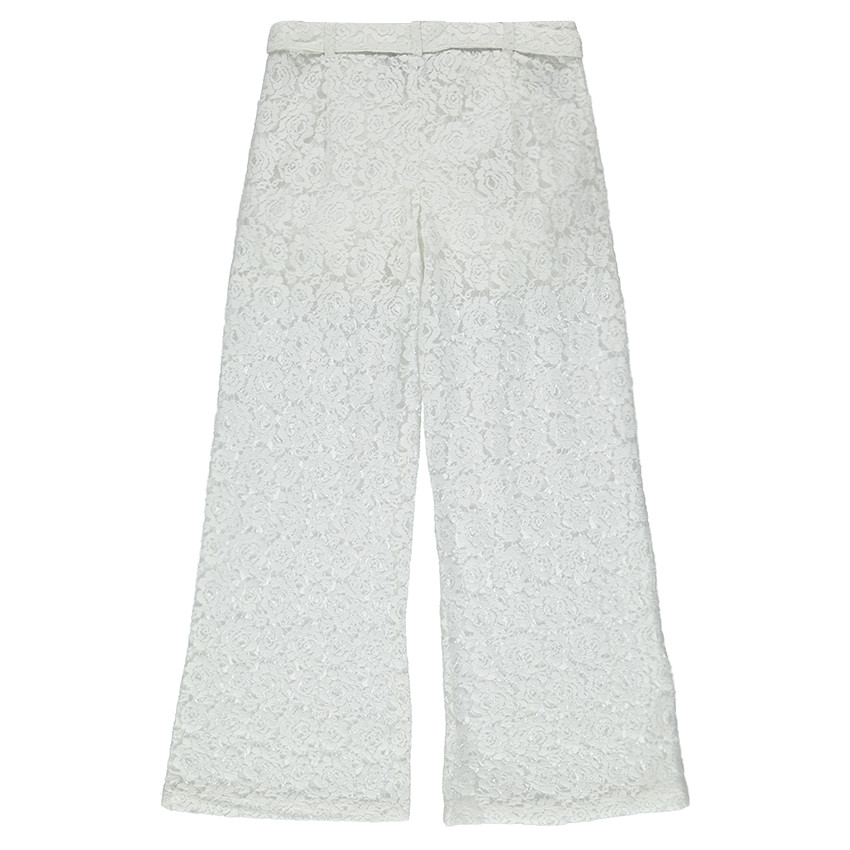 Παιδικά - Φαρδύ παντελόνι από δαντέλα με φλοράλ σχέδιο 