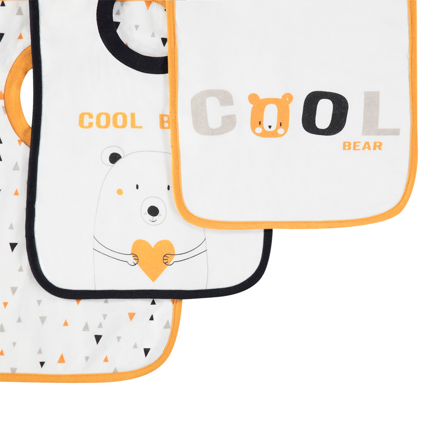 Σετ 3 σαλιάρες από ζέρσεϊ με φαντεζί μοτίβα 