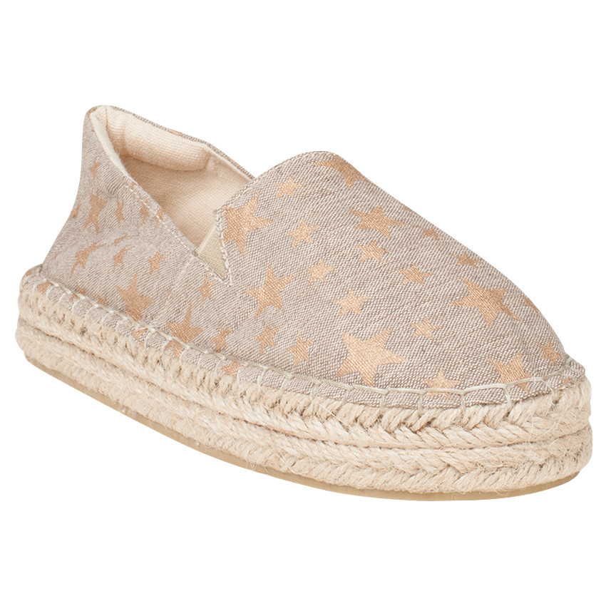 Υφασμάτινες εσπαντρίγιες με χρυσαφί αστέρια 