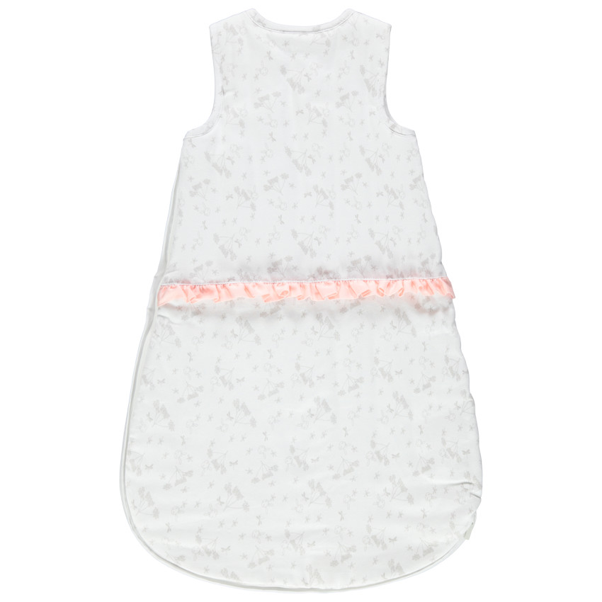 Turbulette sans manches imprimée all-over avec volant rose 