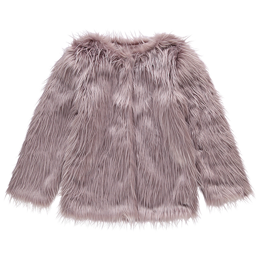 Παιδικά - Τζάκετ από συνθετική γούνα με σατινέ επένδυση 