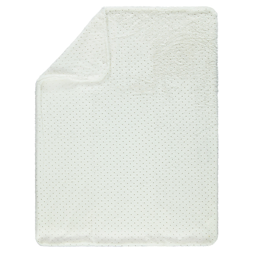 Πουά κουβερτούλα από συνθετική γούνα sherpa  