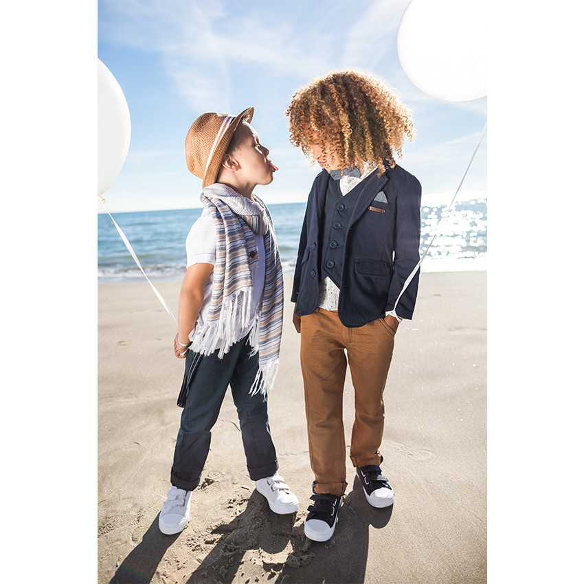 Παντελόνι από τουίλ ύφασμα με ελαστικές αφαιρούμενες τιράντες 