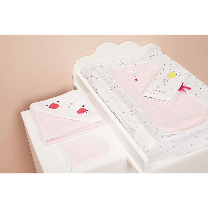 Set de bain en éponge avec chat printé et détails brodés 