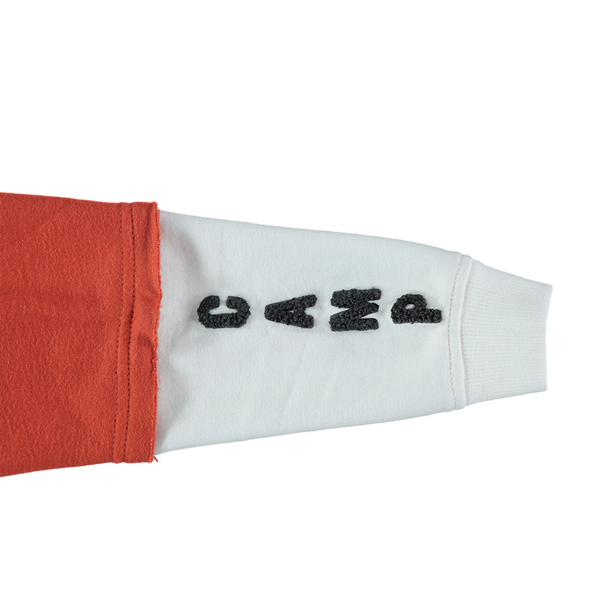 Φανελένια φόρμα με φούτερ 2 σε 1 και γκρι μελανζέ παντελόνι 