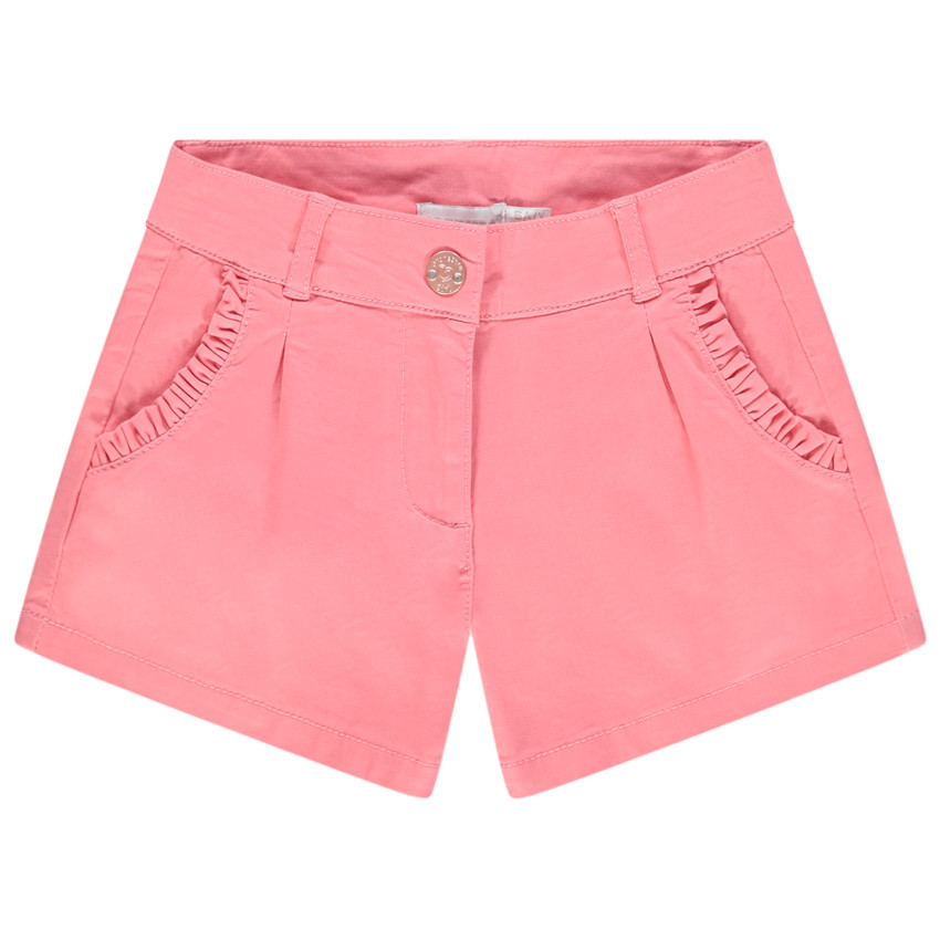 Σορτς βαμβακερό με βολάν στις τσέπες 